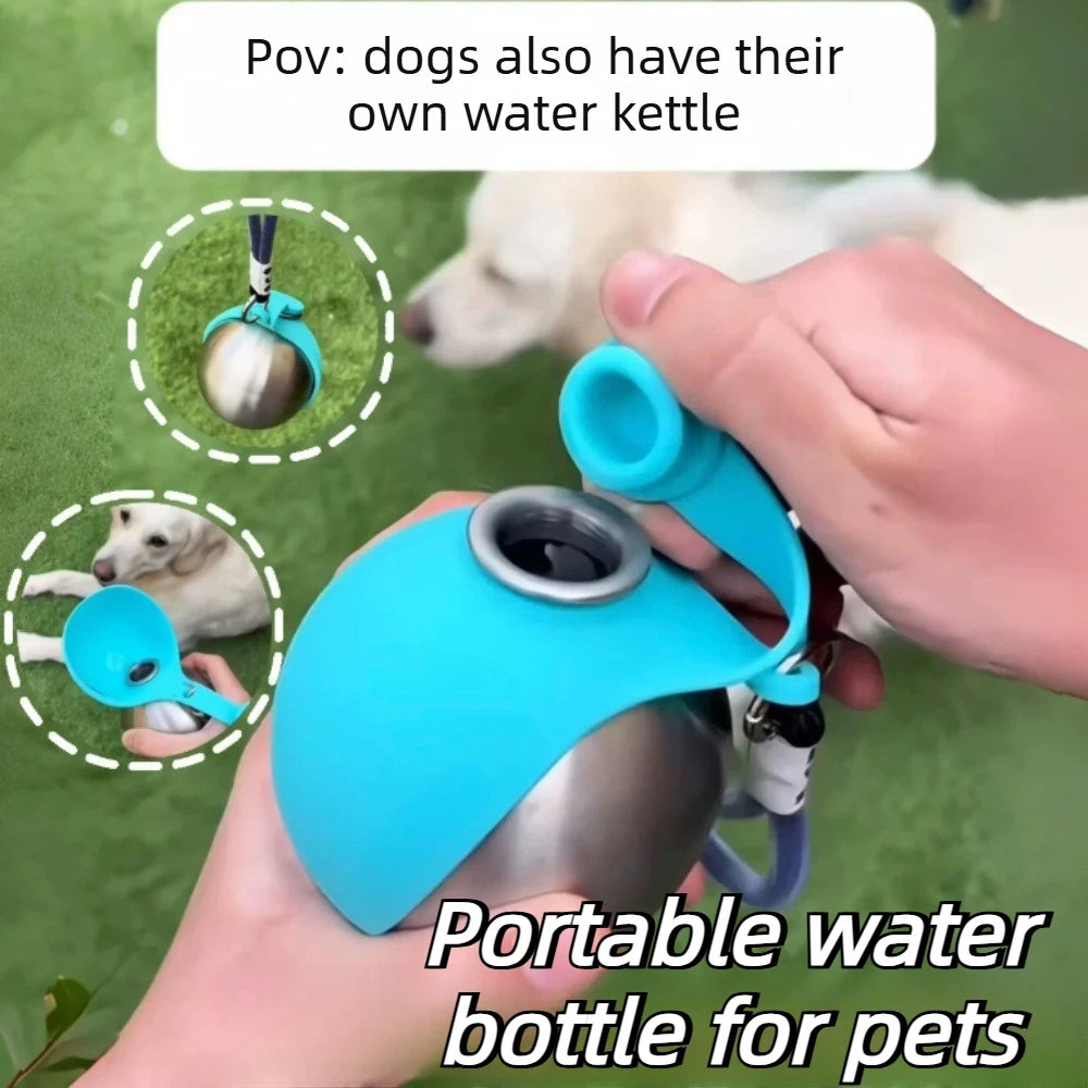 Portable Dog Water Bottle with Bowl