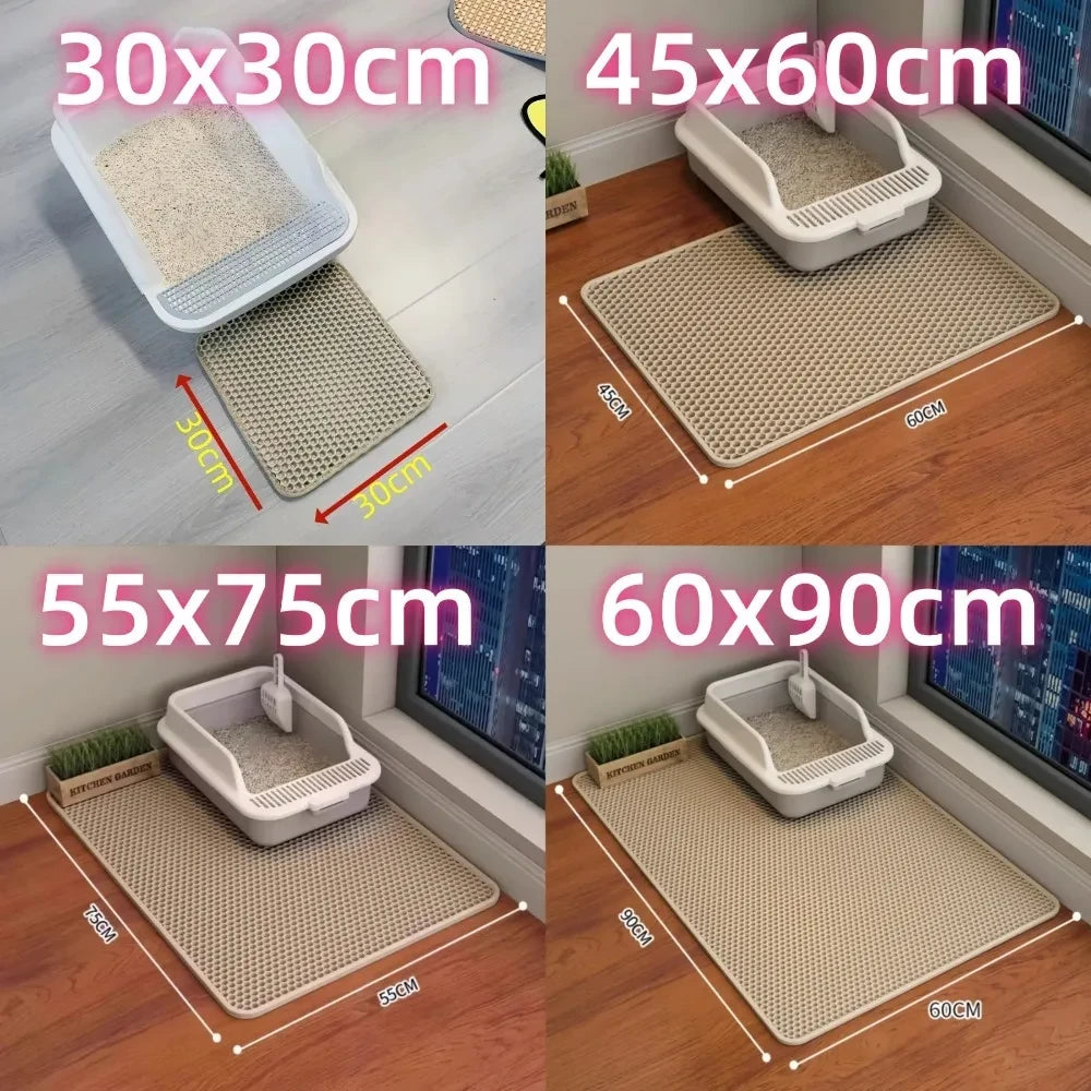 Double-Layer Waterproof Cat Litter Mat – Easy Clean