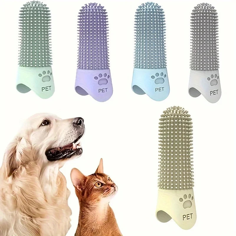 Silicone Finger Toothbrush for Dogs &amp; Cats