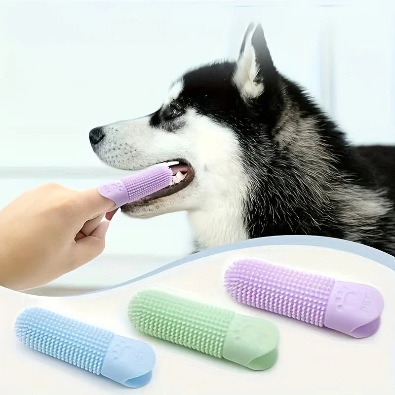 Silicone Finger Toothbrush for Dogs &amp; Cats
