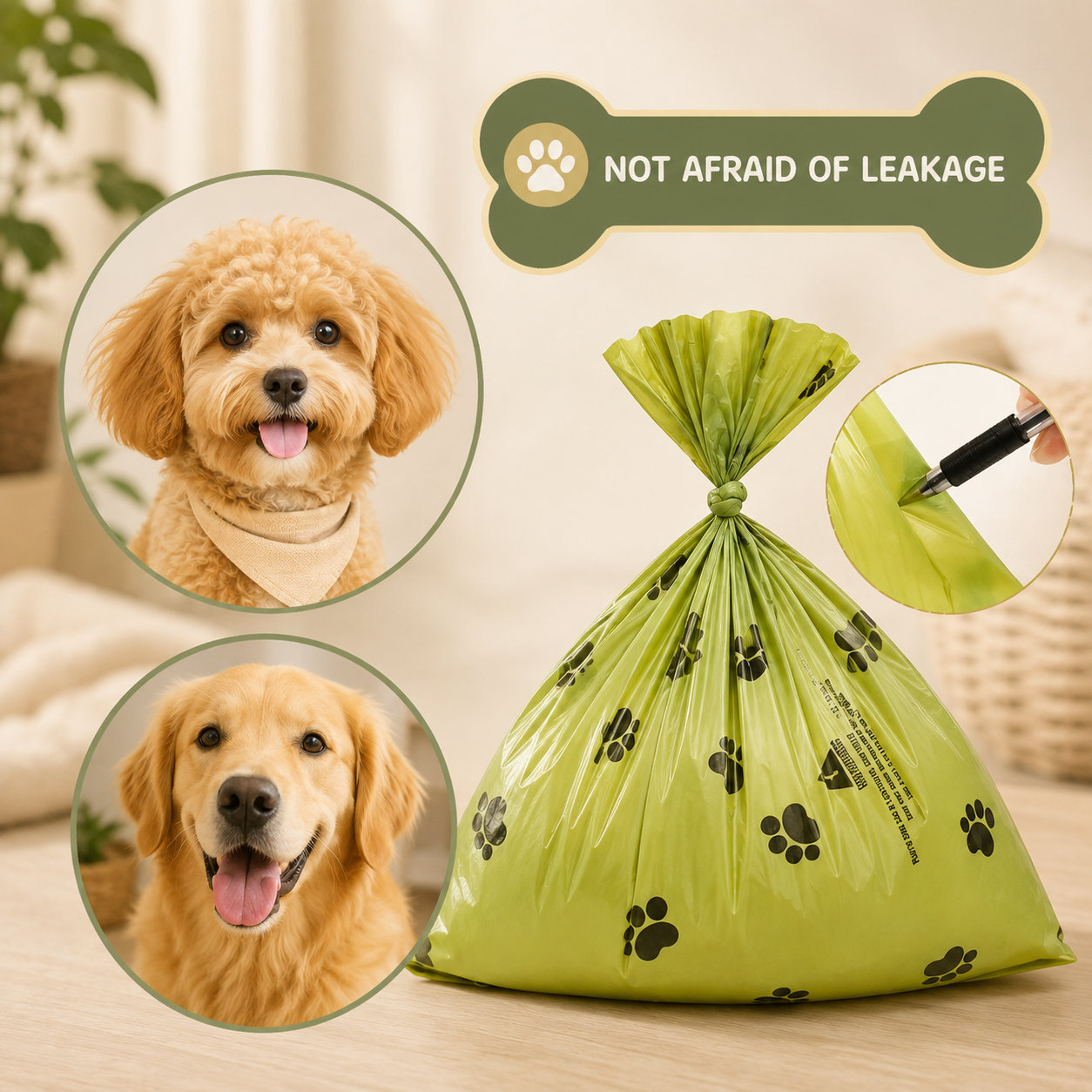 PawGuard poop bag dispenser and rolls – easy to carry on walks