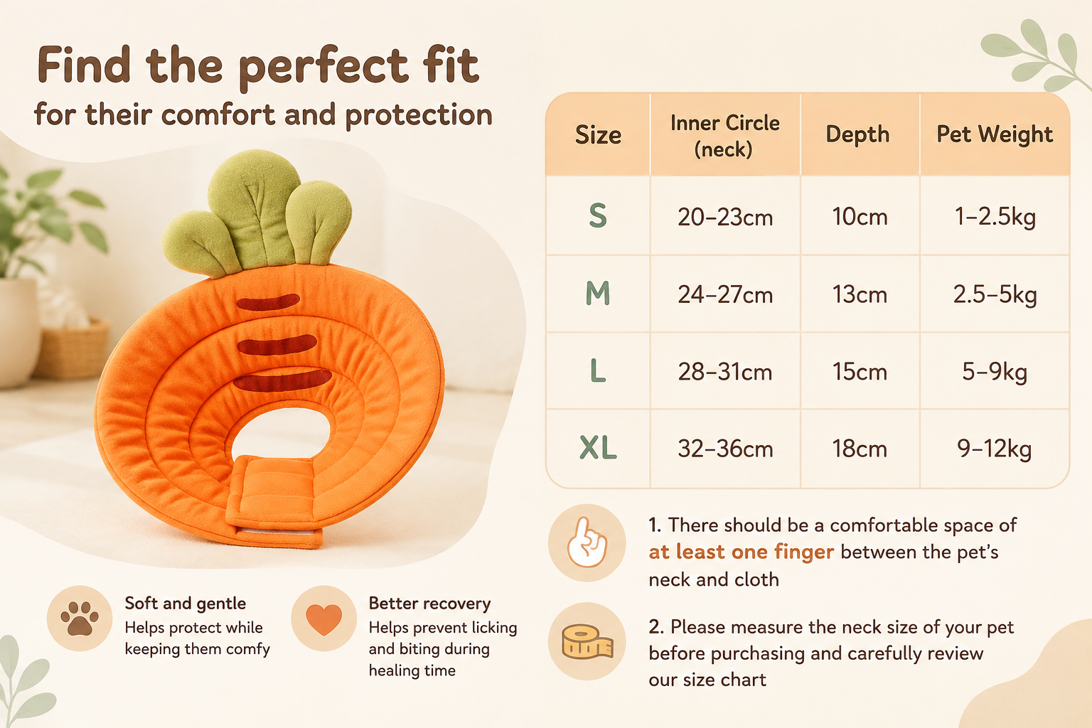 Soft Recovery Collar for Cats & Dogs – Comfy Anti-Lick Protection