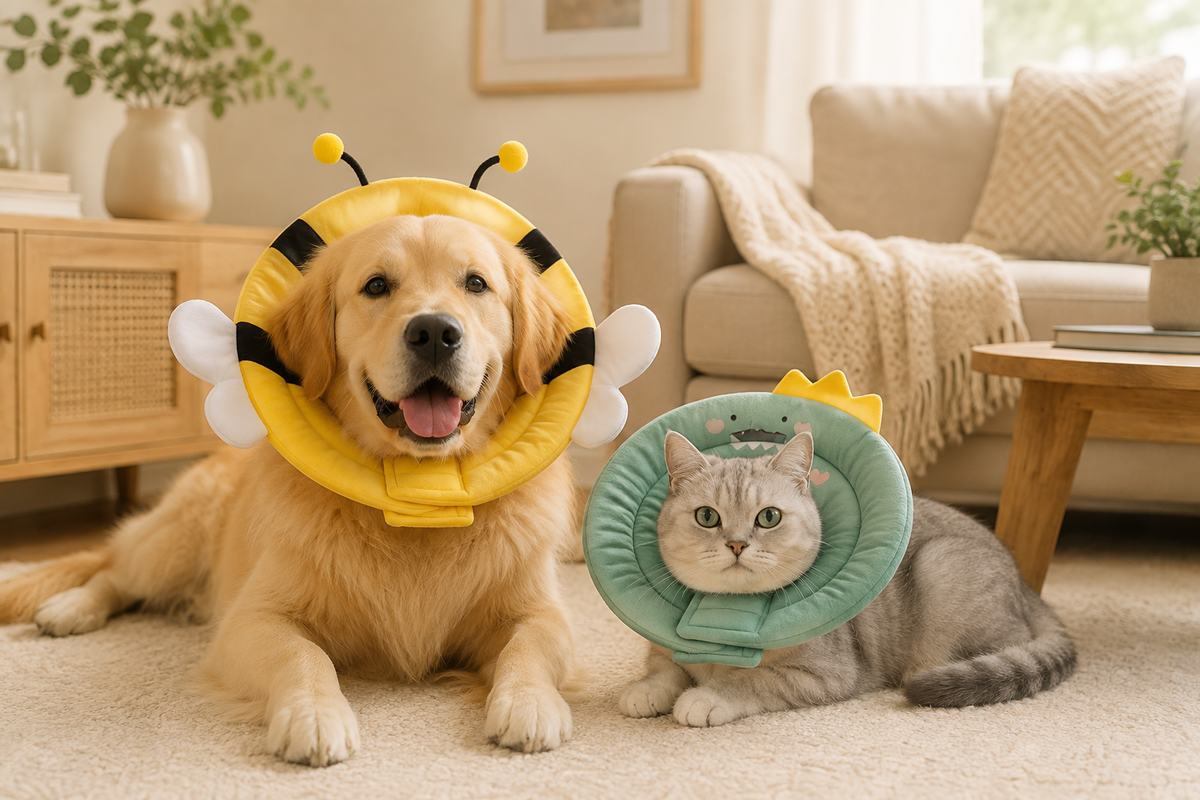 Soft Recovery Collar for Cats & Dogs – Comfy Anti-Lick Protection