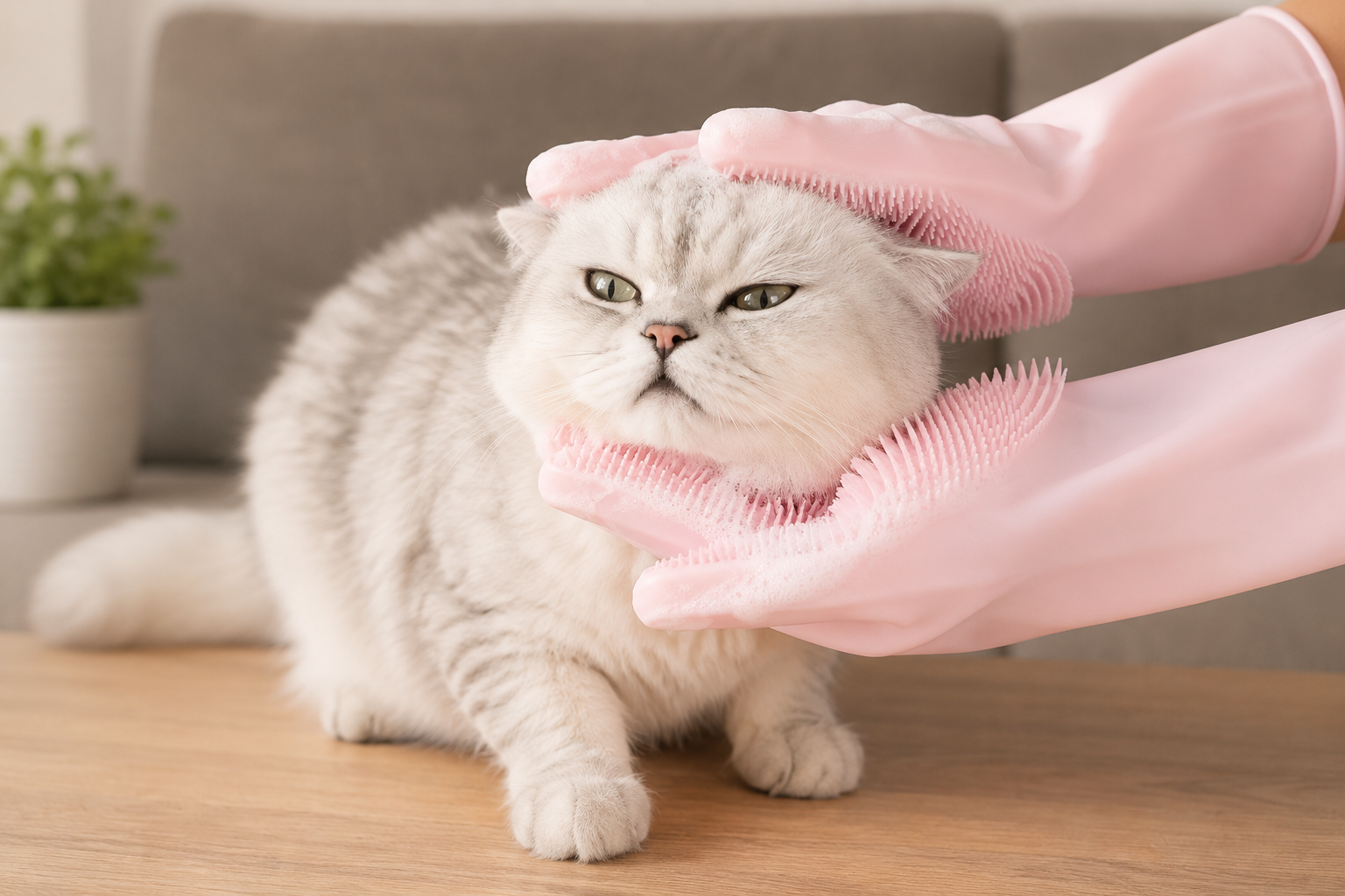 SoftScrub Pet Grooming Glove – Bath, Massage & Hair Removal