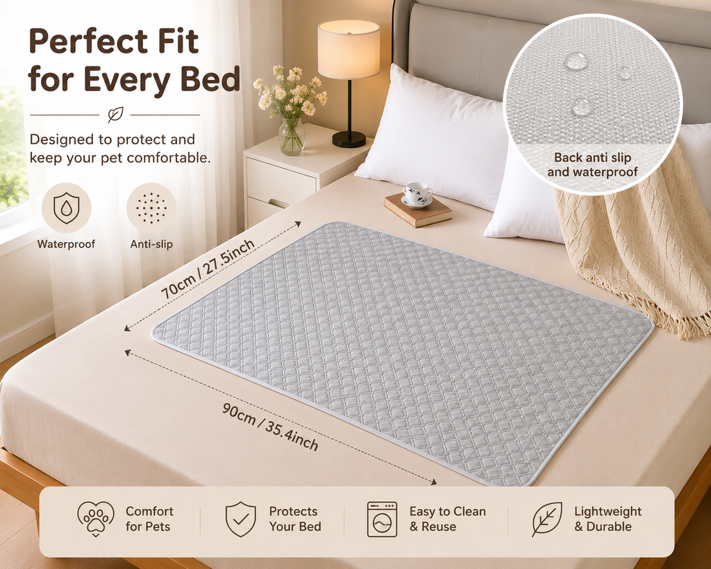 DryNest Washable Pet Pad – Waterproof & Reusable Protection
