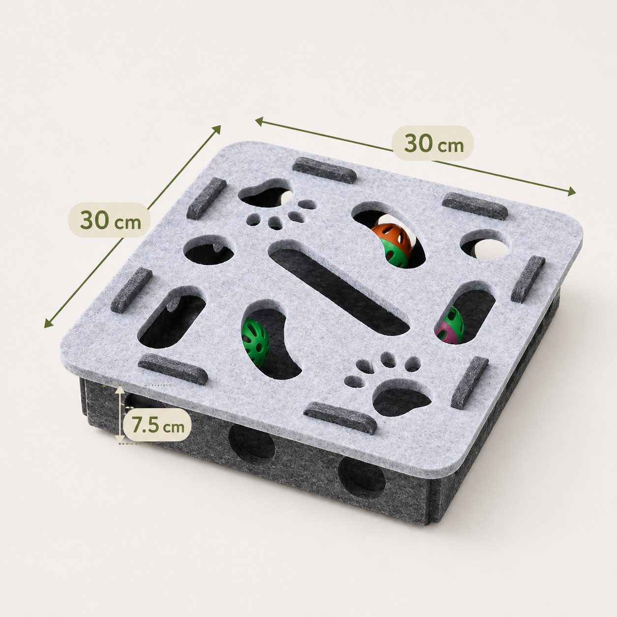 PurrMaze Interactive Felt Puzzle Toy for Cats